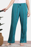 Zivame Zellij Dreams Woven Pyjama - Lake Blue — thumbnail 2